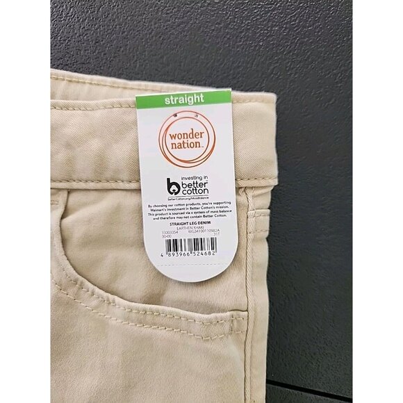 NWT Girls Wonder Nation Pants Khakis Sz 10 Straight Adjustable Waist Stretch NEW - Picture 4 of 11